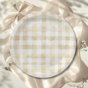 Assiettes En Carton Cannoli Genre Neutre Beige Baby Shower Italien