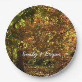 Assiettes En Carton Canopée des Feuilles d'automne II Photographie d'a (Devant)