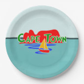 Assiettes En Carton Cape Town Table Mountain Afrique du Sud (Devant)