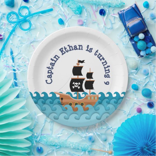 Assiettes En Carton Capitaine (Fête)