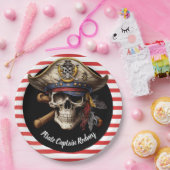 Assiettes En Carton Capitaine pirate (Fête)