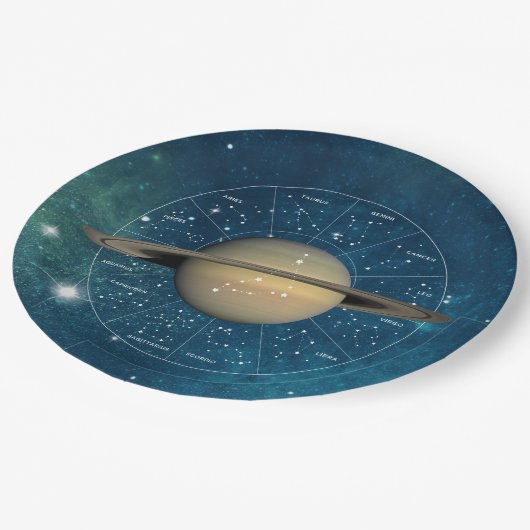 Assiettes En Carton Capricorne Zodiac - Planète Saturne (Angle)