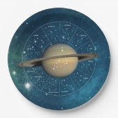 Assiettes En Carton Capricorne Zodiac - Planète Saturne (Devant)