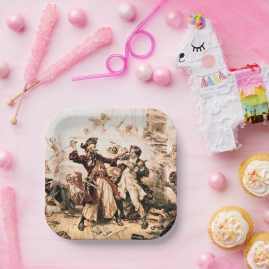 Assiettes En Carton Capture, Barbe noire pirate, Revenge de la reine A (Fête)