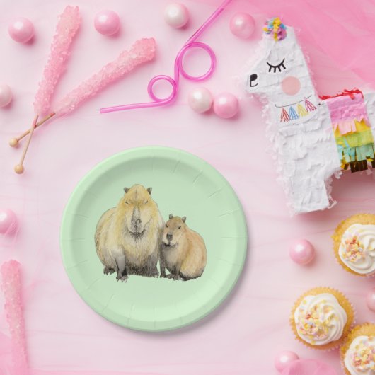 Assiettes En Carton Capybara (Fête)