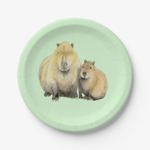 Assiettes En Carton Capybara