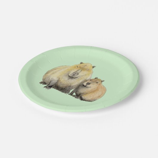 Assiettes En Carton Capybara (Angle)