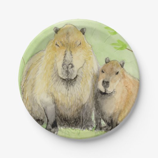 Assiettes En Carton Capybara (Devant)