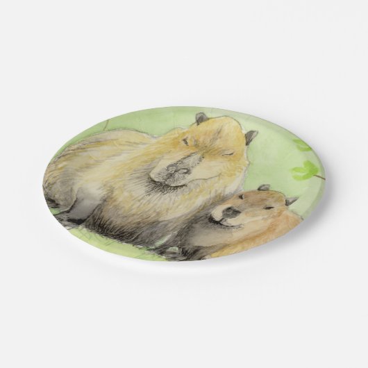 Assiettes En Carton Capybara (Angle)
