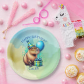 Assiettes En Carton  Capybara Themed Boy's Birthday Party Personalized (Fête)