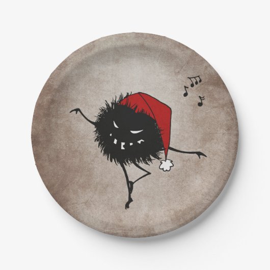 Assiettes En Carton Caractère de Noël mal Déplaisant mignon (Devant)