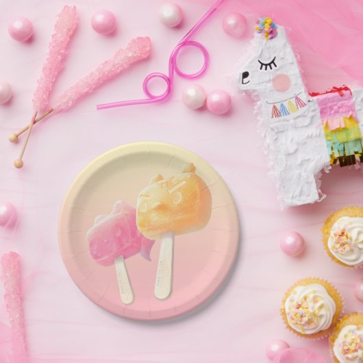 Assiettes En Carton Caractère Popsicles (Fête)