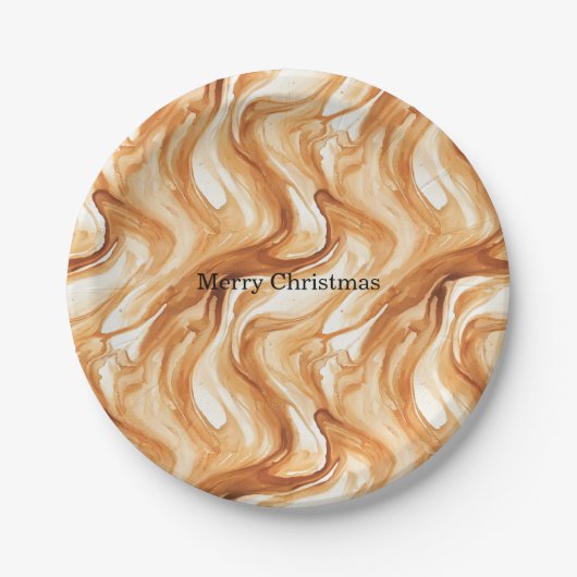 Assiettes En Carton Caramel Carmel Candy Swirls Christmas (Devant)