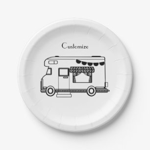 Assiettes En Carton Caravane de camping RV Thunder_Cove