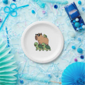 Assiettes En Carton Caravane de tortue Capybara, Funny Capybara (Fête)