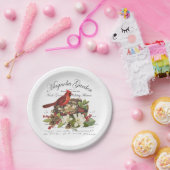 Assiettes En Carton Cardinal de Noël Vintage (Fête)