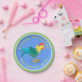 Assiettes En Carton Caricature amusante du coq à rames (Fête)