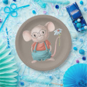 Assiettes En Carton Caricature d'animal mignon de souris (Fête)