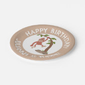 Assiettes En Carton Caricature d'anniversaire de bébé orangoutan perso (Angle)