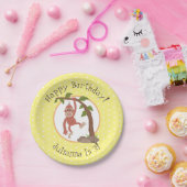 Assiettes En Carton Caricature d'anniversaire de bébé orangoutan perso (Fête)