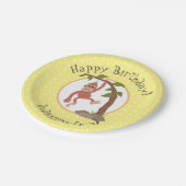 Assiettes En Carton Caricature d'anniversaire de bébé orangoutan perso (Angle)