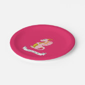 Assiettes En Carton Caricature de dragon rose (Angle)