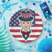 Assiettes En Carton Caricature de l'oncle Sam (Fête)