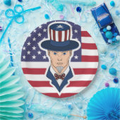 Assiettes En Carton Caricature de l'oncle Sam (Fête)