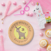 Assiettes En Carton Caricature de mini âne joyeux (Fête)