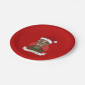 Assiettes En Carton Caricature de Noël (Angle)