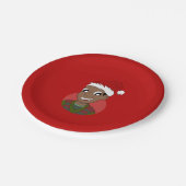 Assiettes En Carton Caricature de Noël (Angle)