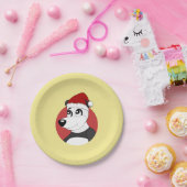 Assiettes En Carton Caricature de Noël avec plaque en papier de panda (Fête)