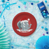 Assiettes En Carton Caricature de Noël avec une plaque en papier d'élé (Fête)