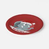 Assiettes En Carton Caricature de Noël avec une plaque en papier d'élé (Angle)