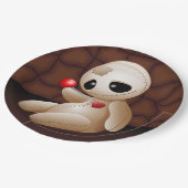 Assiettes En Carton Caricature de poupée vaudou en amour (Angle)