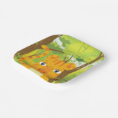 Assiettes En Carton Caricature de tigre en colère mignonne dans la jun (Angulaire)