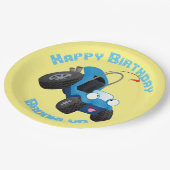 Assiettes En Carton Caricature de véhicule buggy dune mignonne personn (Angle)