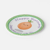 Assiettes En Carton Caricature d'oignon brun joli (Angle)