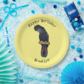 Assiettes En Carton Caricature d'oiseau à queue rouge (Fête)