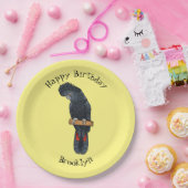 Assiettes En Carton Caricature d'oiseau à queue rouge (Fête)