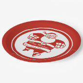 Assiettes En Carton Caricature du Père Noël Rouge Noël (Angle)