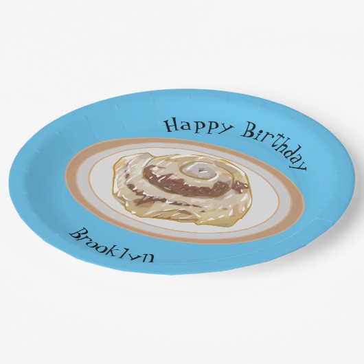 Assiettes En Carton Caricature en rouleau de cannelle (Angle)