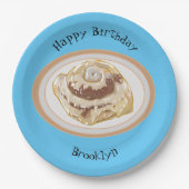 Assiettes En Carton Caricature en rouleau de cannelle (Devant)