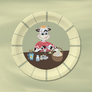 Assiettes En Carton Caricature mignonne Plaques en papier de Pâques