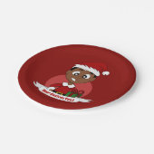 Assiettes En Carton Caricature pour garçon de Noël (Angle)