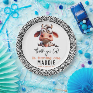 Assiettes En Carton Caricatures de la vache sainte Je suis une vilaine