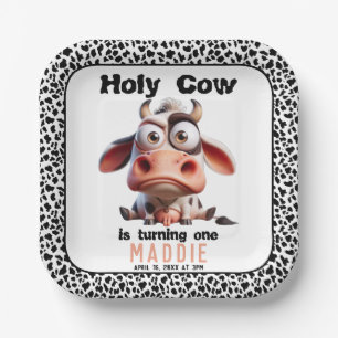 Assiettes En Carton Caricatures de la vache sainte Je suis une vilaine