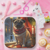 Assiettes En Carton Carlin avec les lumières de Noël (Fête)