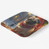 Assiettes En Carton Carlin avec les lumières de Noël (Angulaire)