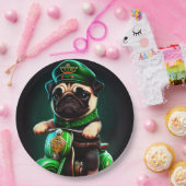 Assiettes En Carton Carlin Chien Conduite Vélo St. Patrick's Day (Fête)